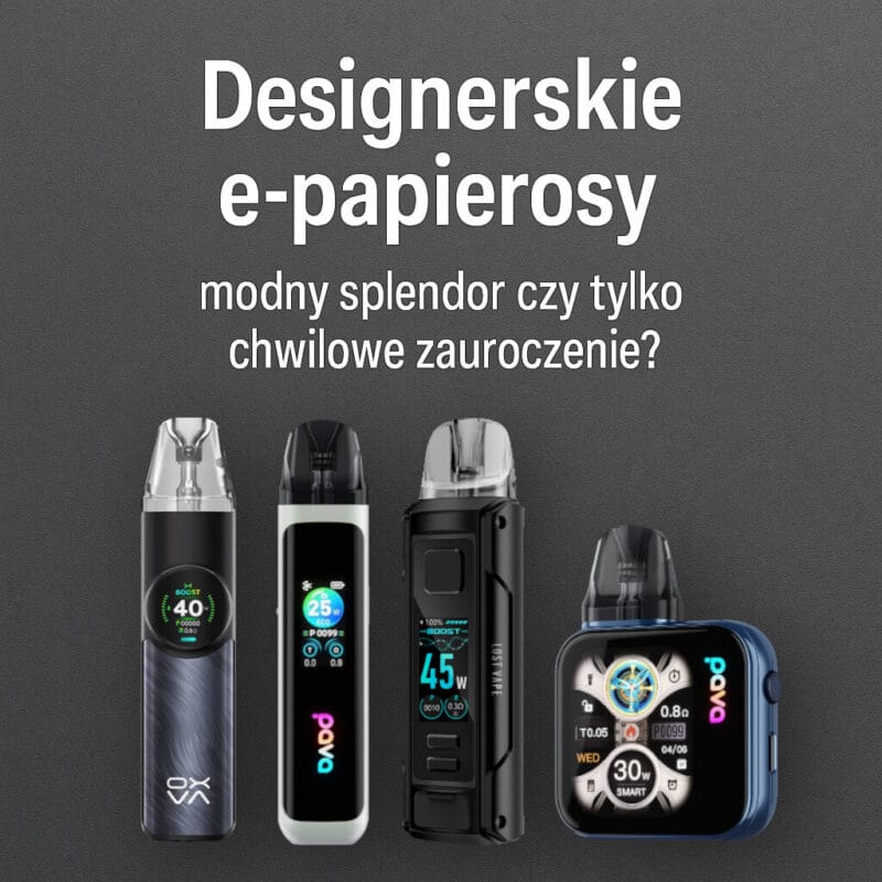 Koncepcyjne zdjęcie lub schemat przedstawiające e-papieros jednorazowy z dwoma niezależnymi komorami smakowymi i przełącznikiem wyboru smaku.